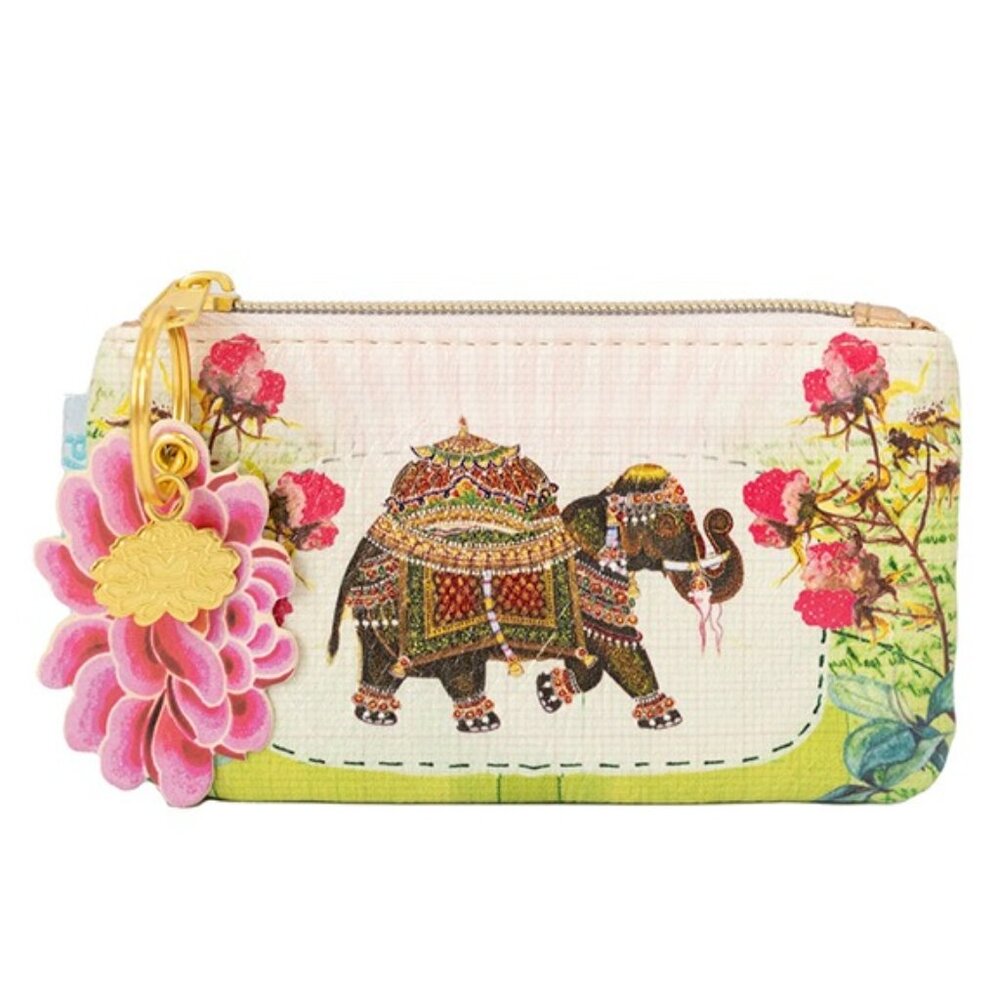 Fancy Elephant Coin Purse Papaya NWT NEW Vegan Leather